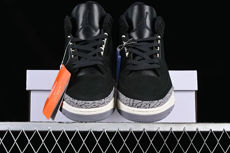 All categories Air Jordan Jordan series basketball shoes Air Jordan 3 L version Air Jordan 3 Retro "Off Noir" AJ3 Joe 3 old black cement CK9246-001